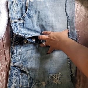 American eagle distressed mini skirt